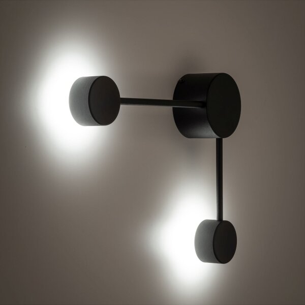 Wandleuchte Schwarz B:52 cm GX53 modern Stahl 2-flammig