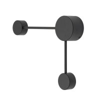 Wandleuchte Schwarz B:52 cm GX53 modern Stahl 2-flammig
