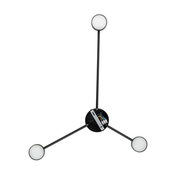Wandleuchte Schwarz GX53 B:82 cm skandinavisch Stahl
