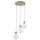 Pendelleuchte Metall Holz Glas Sandfarben B:35 cm E14