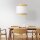 Pendelleuchte elegant Stoff Weiß B:38 cm E27 blendarm