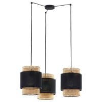 Pendelleuchte Stoff Schwarz E27 B:70 cm zeitlos Spider