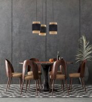 Pendelleuchte Stoff Schwarz E27 B:70 cm zeitlos Spider