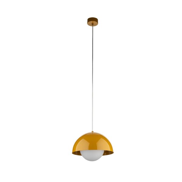 Pendelleuchte modern Glas Weiß B:27 cm E27 gemütlich