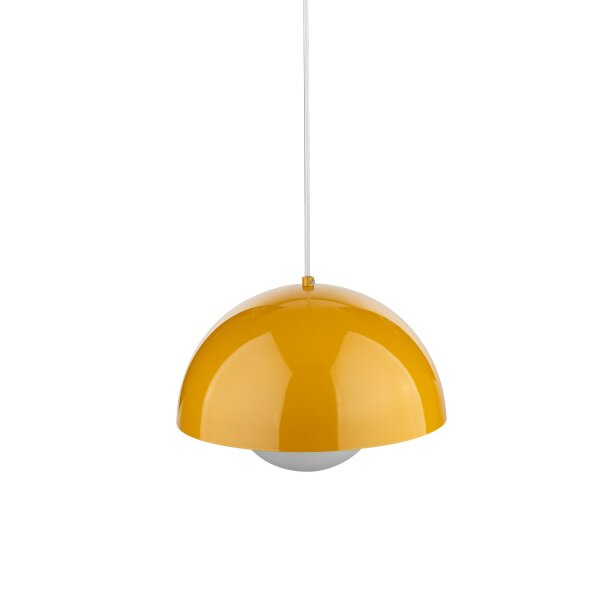 Pendelleuchte modern Glas Weiß B:27 cm E27 gemütlich