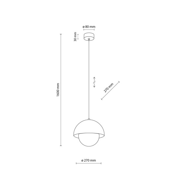 Pendelleuchte modern Glas Weiß B:27 cm E27 gemütlich