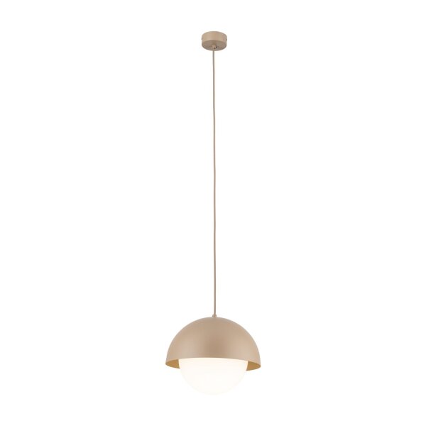 Pendelleuchte Beige skandinavisch B:27 cm Glas E27