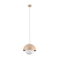 Pendelleuchte Beige skandinavisch B:27 cm Glas E27