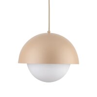 Pendelleuchte Beige skandinavisch B:27 cm Glas E27