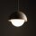 Pendelleuchte Beige skandinavisch B:27 cm Glas E27