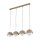 Pendelleuchte zeitlos Glas Beige 83 cm G9 Stahl Weiß