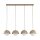 Pendelleuchte zeitlos Glas Beige 83 cm G9 Stahl Weiß