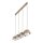 Pendelleuchte zeitlos Glas Beige 83 cm G9 Stahl Weiß