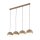 Pendelleuchte zeitlos Glas Beige 83 cm G9 Stahl Weiß