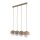 Pendelleuchte zeitlos Glas Beige 83 cm G9 Stahl Weiß