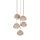 Pendellampe Glas Weiß B:32 cm Beige G9 Stahl 5-flammig