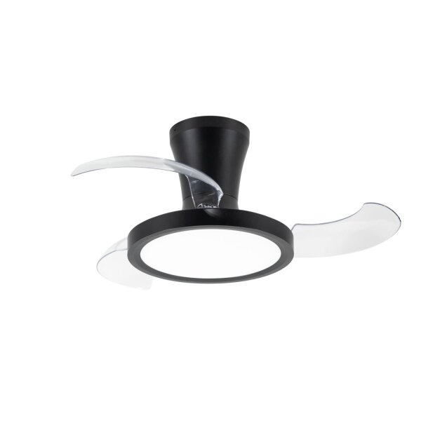 LED Deckenleuchte Schwarz Metall 58 cm zeitlos Weiß