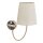 Wandleuchte Metall modern B:20 cm Beige E27 Stoff