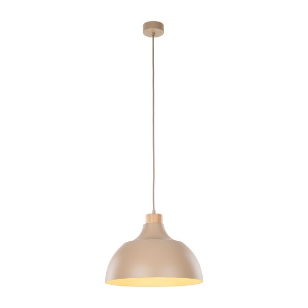 Pendelleuchte Metall Beige E27 B:34 cm modern