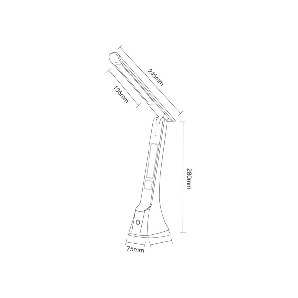 LED Schreibtischleuchte Weiß Kunststoff 31 cm modern