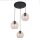 Pendelleuchte Glas stilvoll B:50 cm Schwarz E27 Stahl