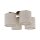 Deckenleuchte Schwarz modern 53 cm Holz E27 Stoff Beige