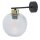 Wandleuchte Glas Transparent E27 B:18 cm zeitlos Stahl