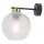 Wandleuchte Glas Transparent E27 B:18 cm zeitlos Stahl
