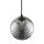 Pendelleuchte Schwarz Graphit Glas B:15 cm G9 blendarm