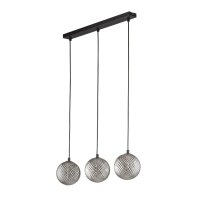 Pendelleuchte zeitlos Glas Schwarz 71 cm G9 Stahl