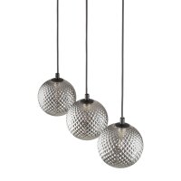 Pendelleuchte zeitlos Glas Schwarz 71 cm G9 Stahl