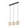 Pendelleuchte zeitlos Glas Schwarz 71 cm G9 Stahl
