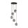 Pendelleuchte Glas Graphit B:37 cm Schwarz G9 Stahl