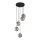 Pendelleuchte Glas Graphit B:37 cm Schwarz G9 Stahl