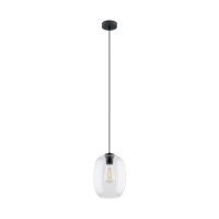 Pendelleuchte Glas Transparent E27 B:20 cm modern Stahl