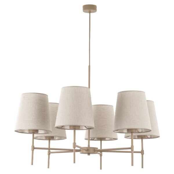 Pendelleuchte Metall skandinavisch B:80 cm Beige E27