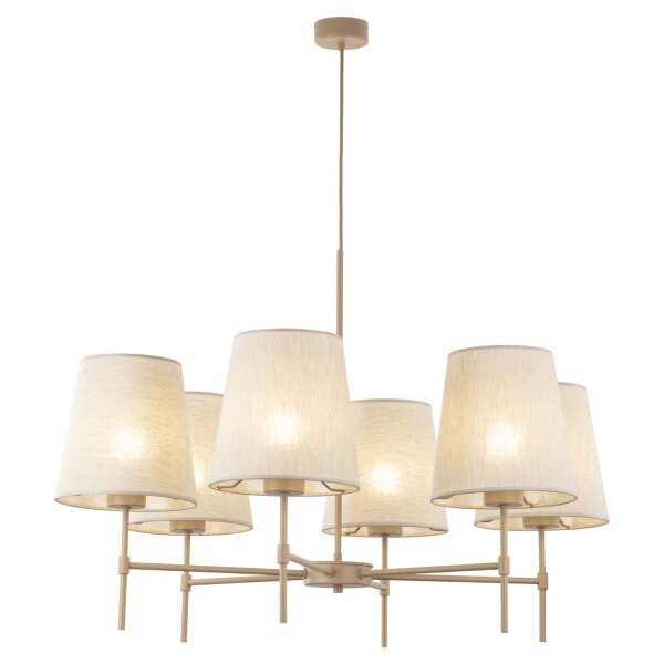 Pendelleuchte Metall skandinavisch B:80 cm Beige E27
