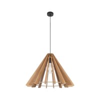 Pendelleuchte Holz Schwarz E27 B:64 cm zeitlos Stahl