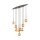 Pendelleuchte Braun zeitlos 90 cm Glas G9 Stahl modern
