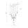 Pendelleuchte Braun zeitlos 90 cm Glas G9 Stahl modern