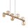 Pendelleuchte Holz zeitlos 117 cm Braun G9 Glas modern