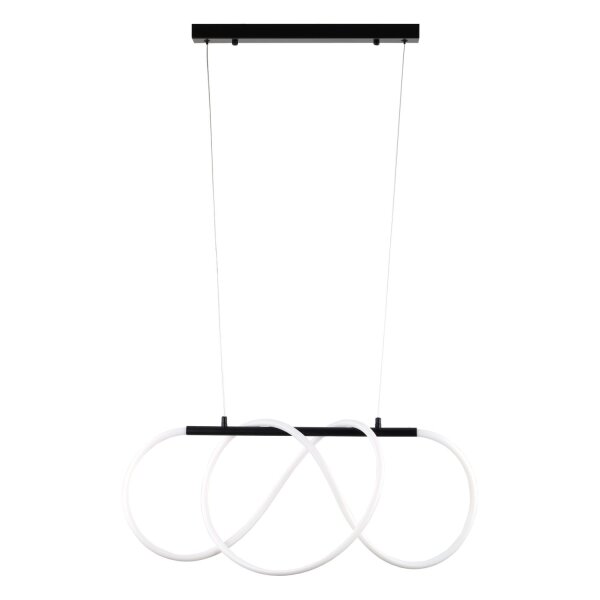 LED Pendelleuchte Metall 70 cm 4000 K Schwarz Weiß