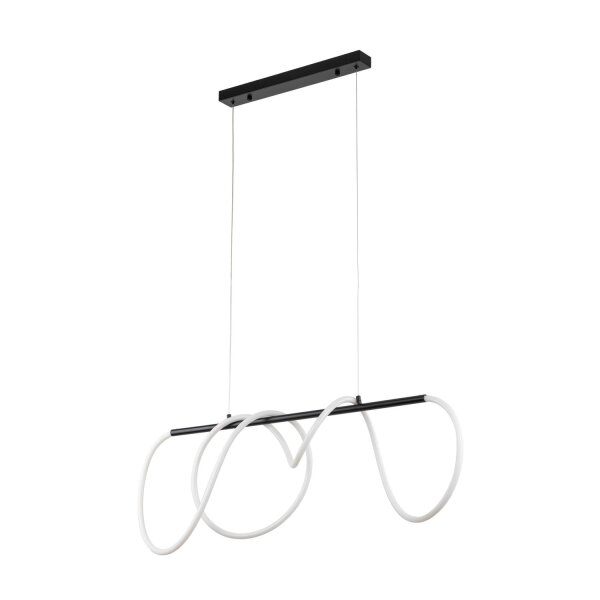 LED Pendelleuchte Schwarz skandinavisch 100 cm Metall