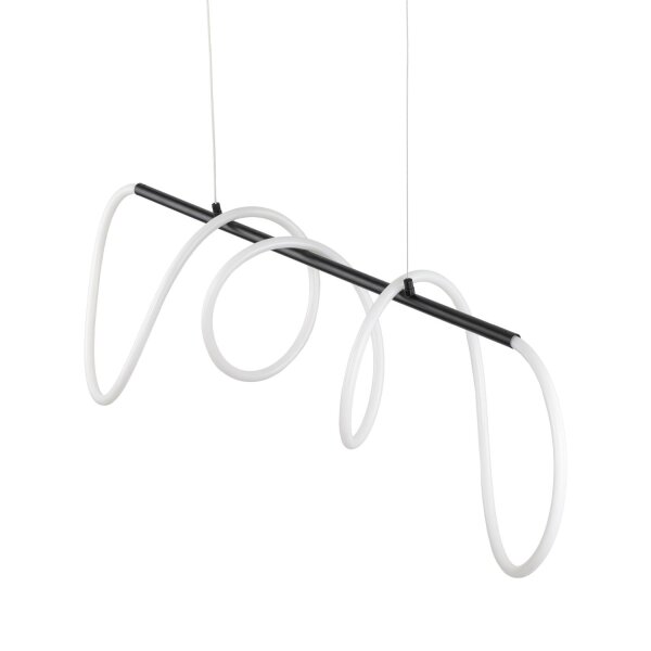 LED Pendelleuchte Schwarz skandinavisch 100 cm Metall