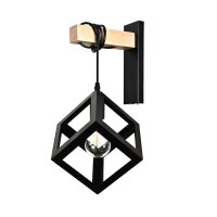 Wandleuchte Metall Schwarz E27 B:22,5 cm modern Moderne