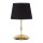 Tischleuchte stilvoll Stoff Schwarz 33 cm E27 Gold