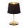 Tischleuchte stilvoll Stoff Schwarz 33 cm E27 Gold