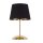 Tischleuchte stilvoll Stoff Schwarz 33 cm E27 Gold