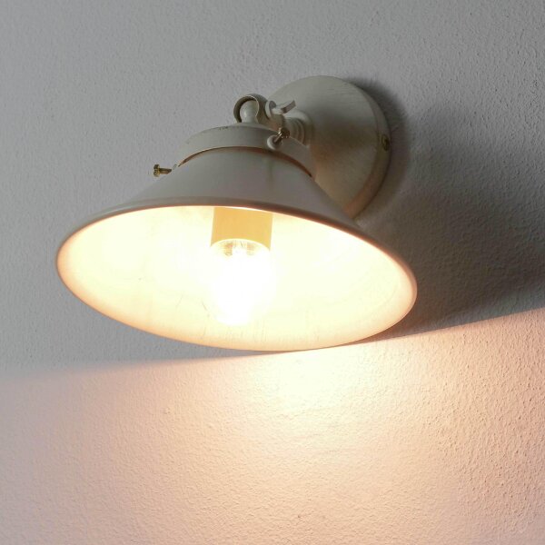 Applique murale Blanc Or Shabby Chic en laiton