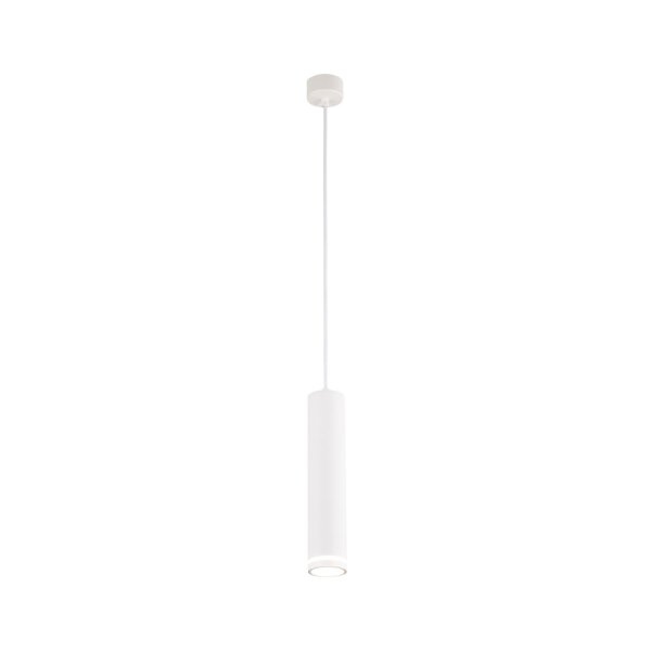 Pendelleuchte zeitlos Metall Weiß B:5,5 cm GU10 schmal